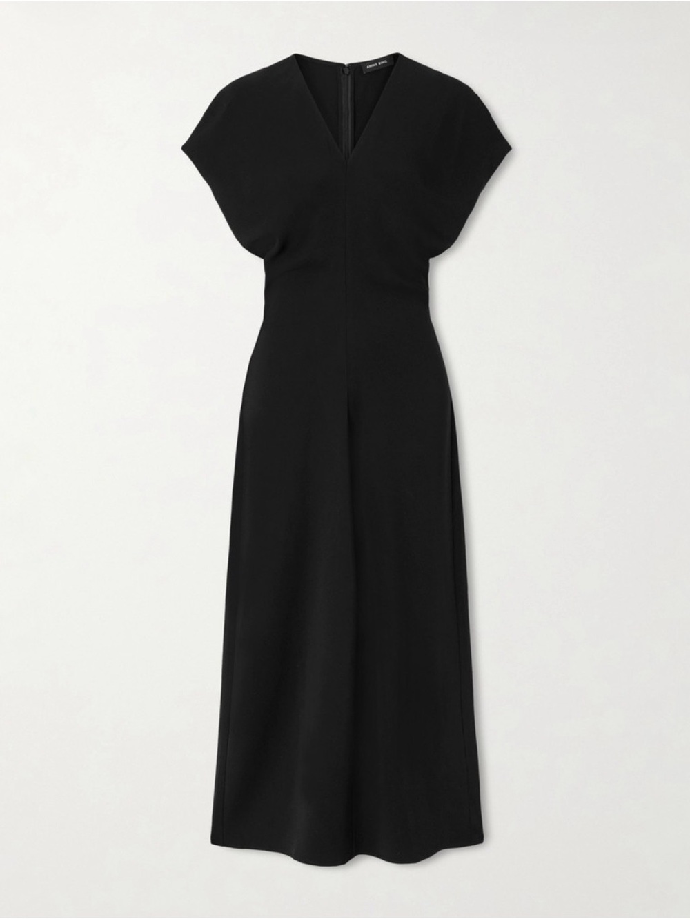 Anine Bing Zadig Gathered Crepe Midi Dress Size 0